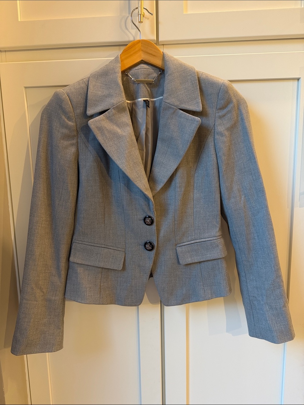 White House Black Market Light Gray Tailored Blazer